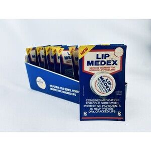 Lot Of 12 Vintage Blistex Lip Medex Rx Balm Tin - Medicated- 1986 - NOS‎